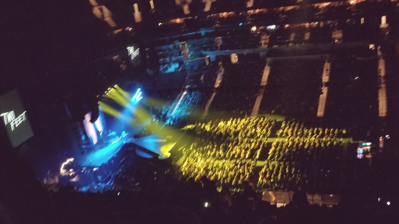 CROWD AT ILLUMINATED CONCERT