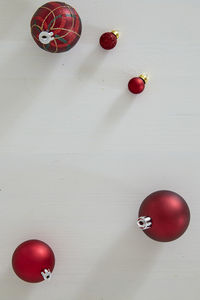 High angle view of tomatoes on table