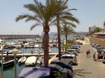 View of tourist resort at seaside