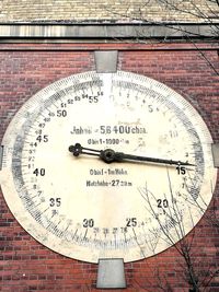 Close-up of text on wall