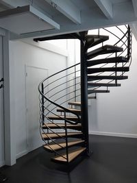 Spiral staircase of building