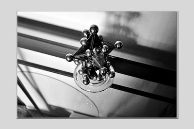 High angle view of faucet on table