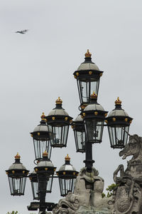 Lamp post against clear sky