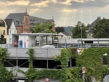 Clemens-august hauptschule, parking house and old courthouse in 50321 brühl, rheinland 