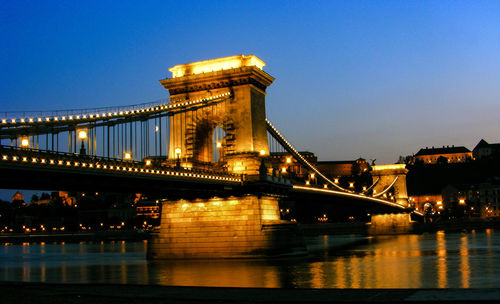 A long exposure of the chain bridge on a warm summer night. 