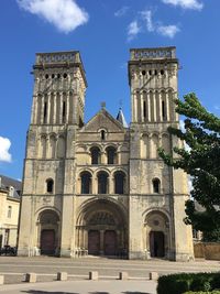 Low angle view of historic building against sky