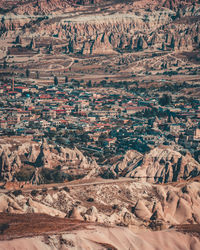 Aerial view of a desert