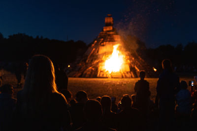 Group of people at night