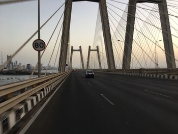 View of suspension bridge