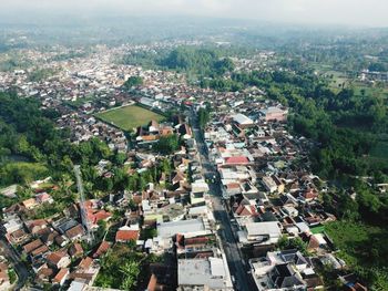 High angle shot of townscape