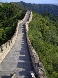 High angle view of a walkway