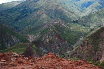 Scenic view of rocky mountains