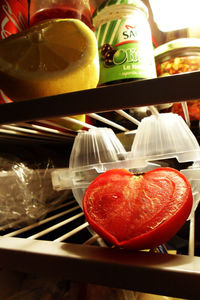 Close-up of red chili peppers