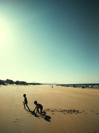 Children playing on beach