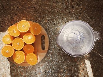 Close-up view of oranges