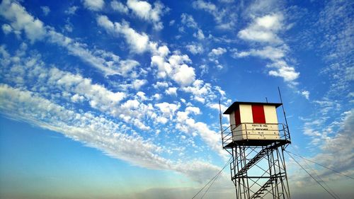 Observation point against cloudy sky