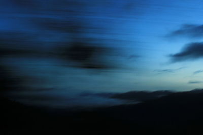 Low angle view of blue sky at dusk