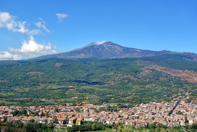 Aerial view of landscape