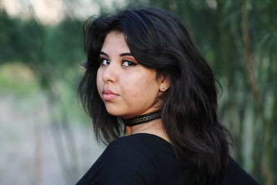 Close-up of beautiful young woman