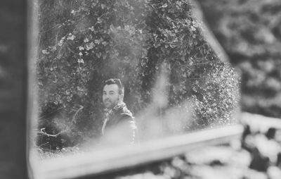 Portrait of woman in forest