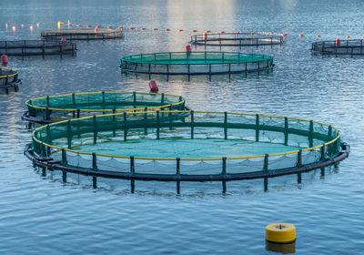 Big cages for fish farming in montenegro