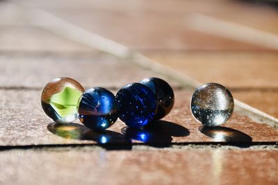 Close-up of candies on table