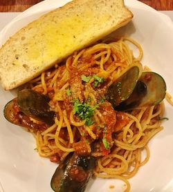 Close-up of food in plate