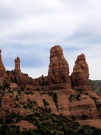 Rock formations against sky