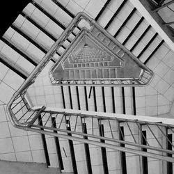 Low angle view of spiral stairs
