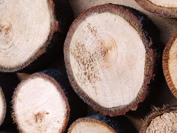 Full frame shot of logs