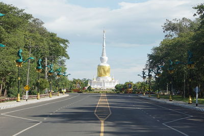 View of road against cloudy sky