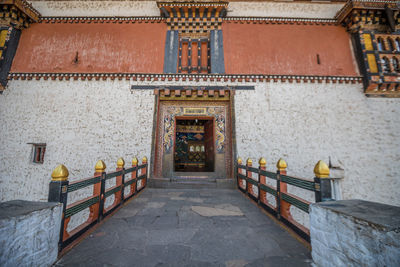 Entrance of historic building