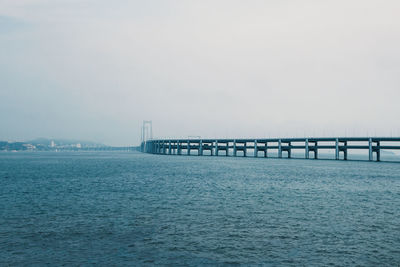 Pier over sea against sky