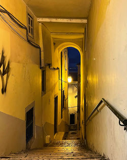 Empty corridor of building