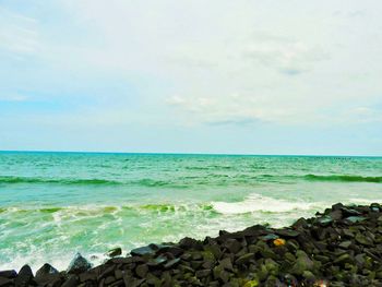 Scenic view of sea against sky