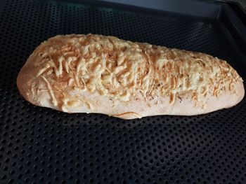 High angle view of bread on table