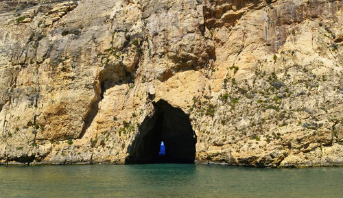 Rock formations in sea