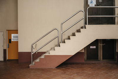 High angle view of staircase