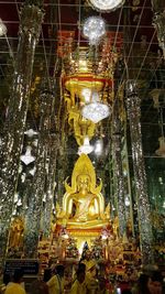 Low angle view of statue in temple