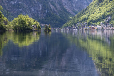 Scenic view of lake against mountains