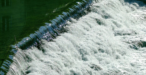 Water splashing on rocks