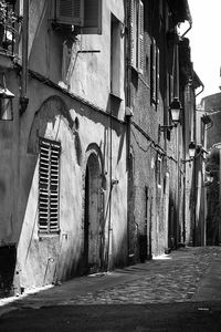 Street amidst old buildings in city