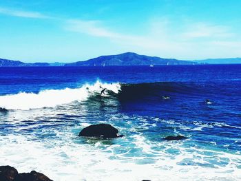 Scenic view of sea against sky