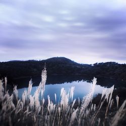 Panoramic view of mountains against sky