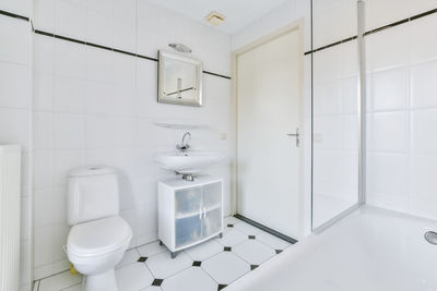 Interior of modern bathroom