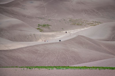 Scenic view of sand dunes