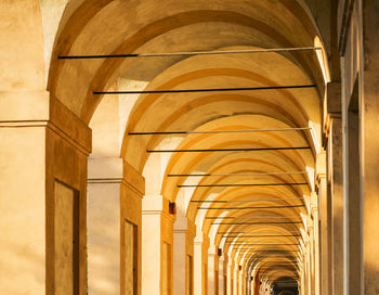 Low angle view of corridor ceiling