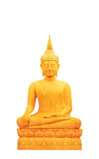 Statue of temple against white background