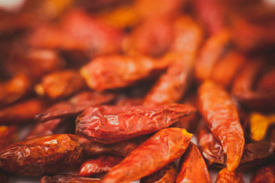 Full frame shot of dry red chili pepper