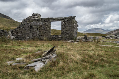 The abandoned cwmorthin slate quarry at blaenau ffestiniog in snowdonia, wales